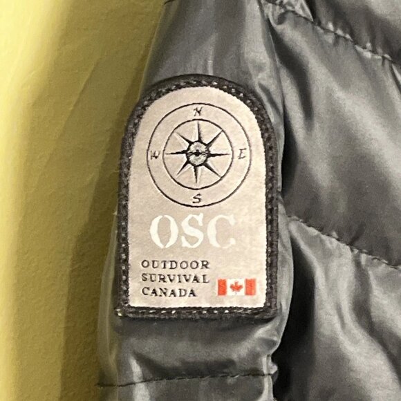 Outdoor Survival Canada Goose Down Black Parka Jacket Women's Small S - Picture 4 of 16